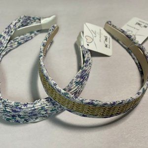 NEW, scunci, 2 headbands, purple floral